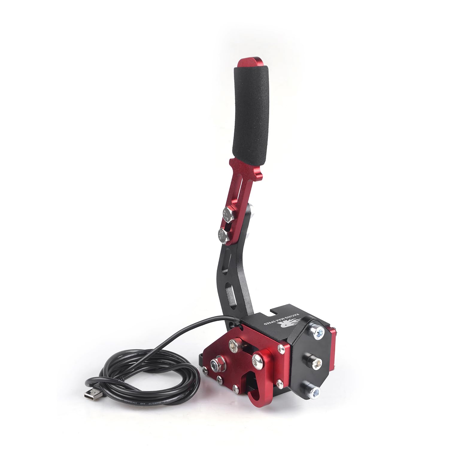 Speed Racing Freio de Mão Usb para Jogos de Corrida de Pc de 16 Bits, Compatível com G27, G29, G920, G923, T500 e T300. Simula Freio de Mão Linear (Somente para Pc). Vermelho.