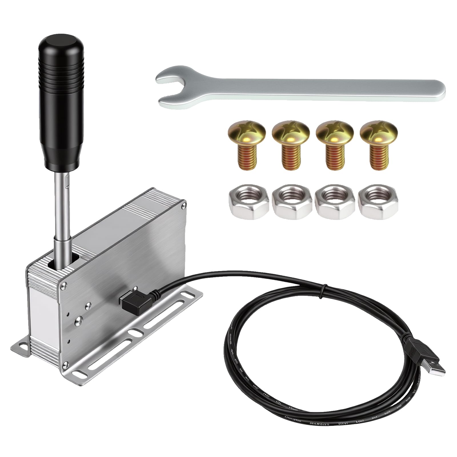 BGQG USB Sequential Shifter for PC Windows Sim Racing, Compatible with Logitech G25/G27/G29/G920/G923 Thrustmaster T300/T500, PXN TMX Racing Wheel