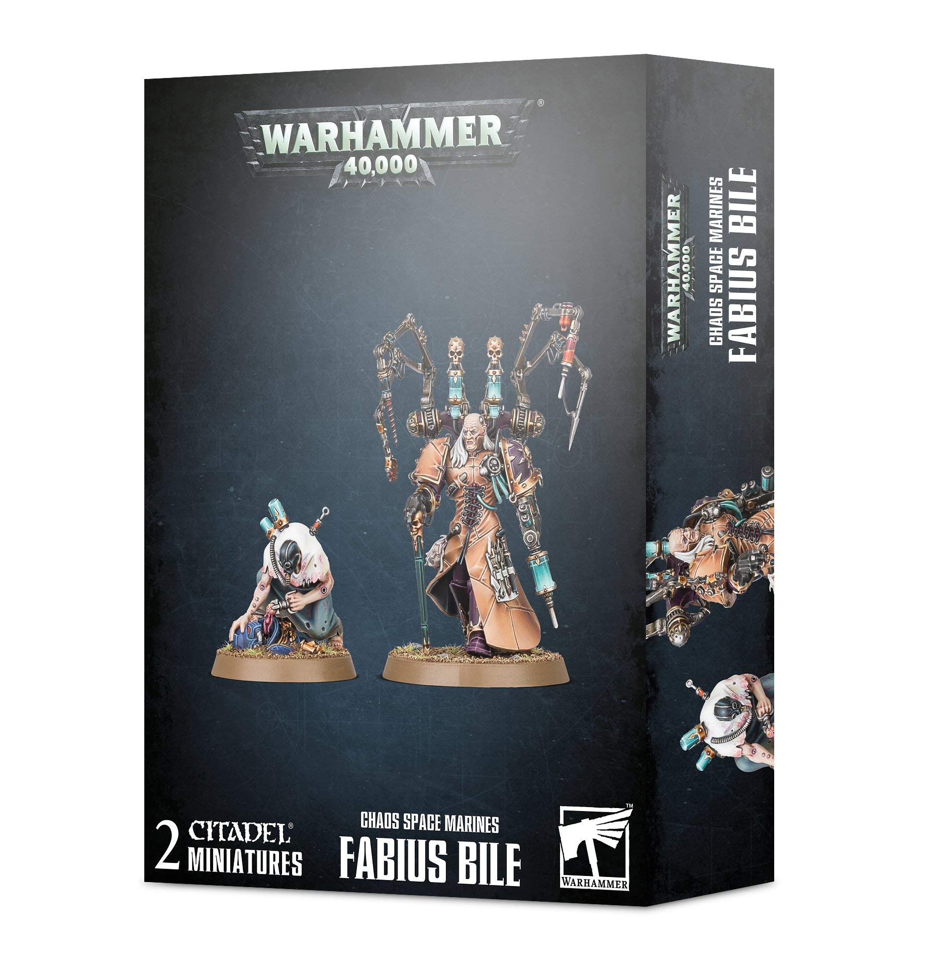 Warhammer - Jogo de Miniaturas - Chaos Space Marines Fabius Bile, Grey - 18 Anos+