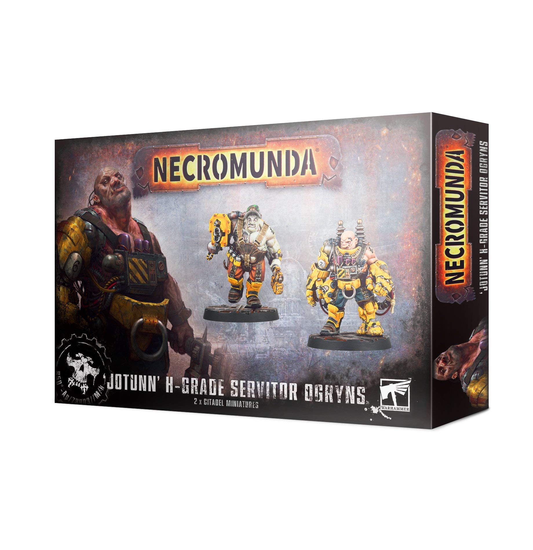 Warhammer Necromunda: Jotunn H-Grade Servitor Ogryns - 2 modelos de plástico Citadel com bases, 57 partes - Adulto - Plástico - Ficção científica - 2 unidades - Jogo de Miniaturas - Jogo