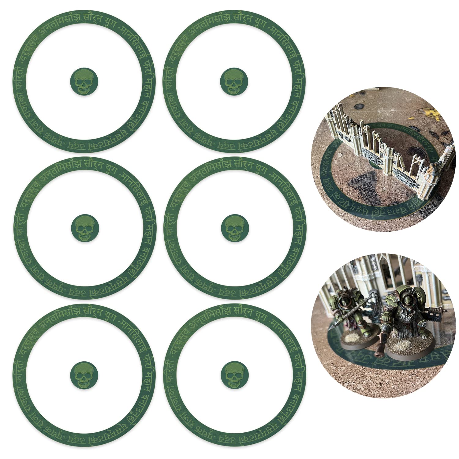 Jucoci Objective Point Markers 6PCS Set Objective Marker Compatible with WH40k Wargame (Miniature Not Included)