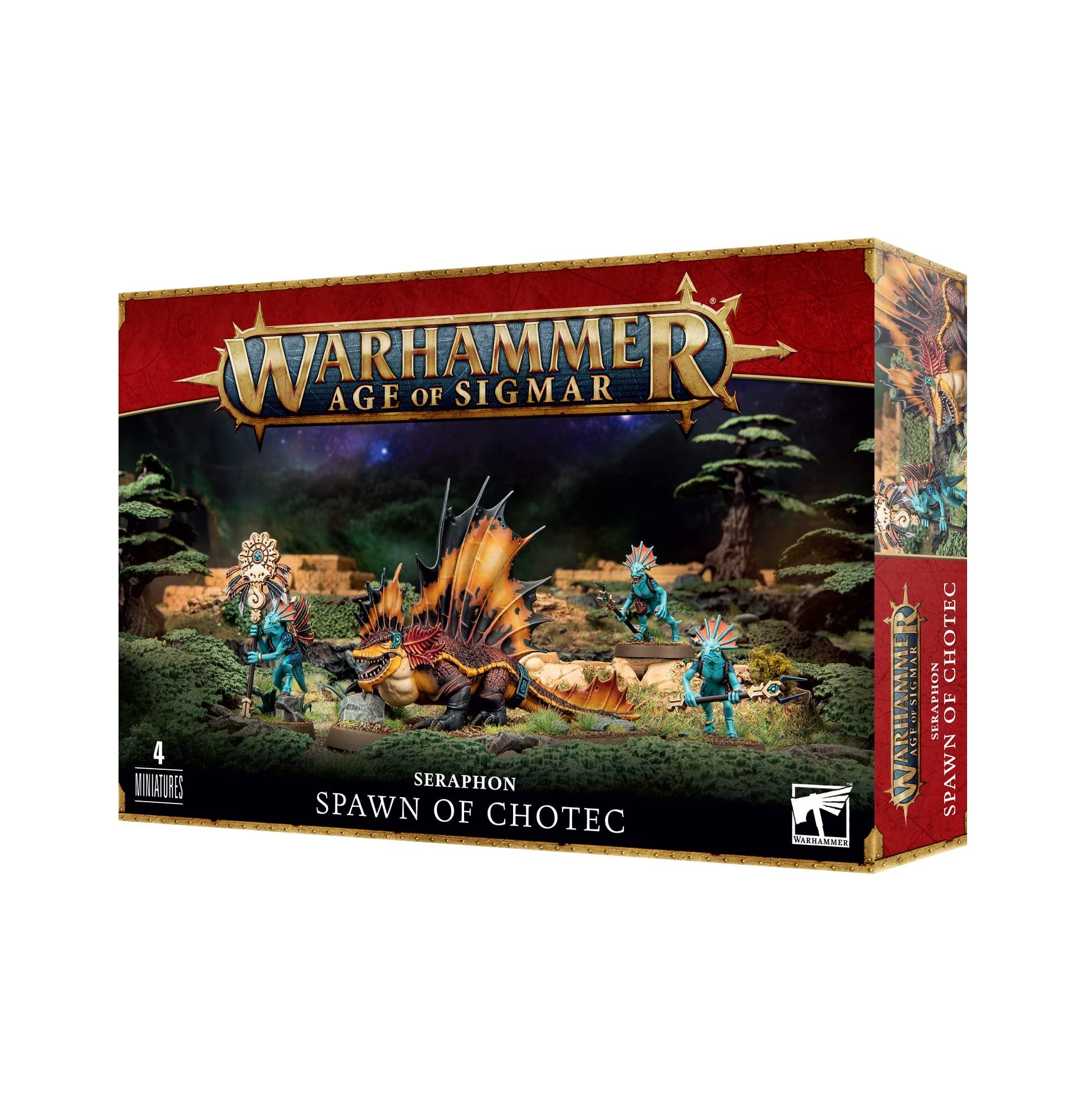Warhammer Age of Sigmar - SERAPHON: Spawn of CHOTEC - Jogo de Miniaturas de Mesa - Fantasia - 4 Unidades