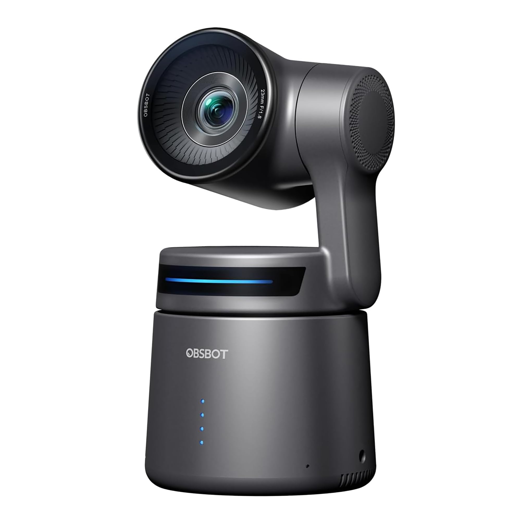 Câmera PTZ Streaming 4K OBSBOT Tail Air com Rastreamento IA, Suporte NDI, Controle por Gestos, Conexão HDMI/USB-C/Ethernet/WiFi, Webcam para Live, Igrejas, Criadores de Conteúdo
