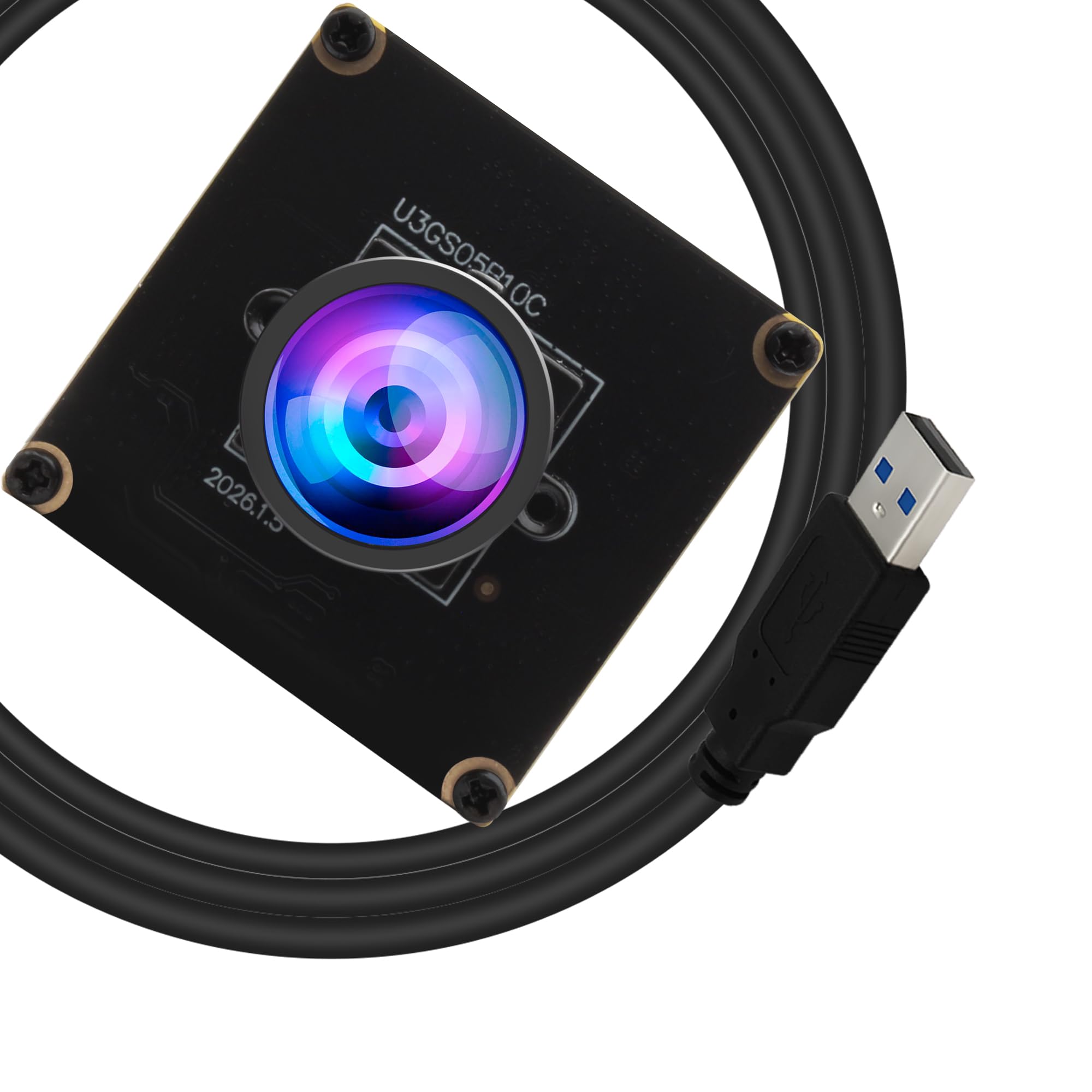 ELP Global Shutter USB3.0 Módulo de câmera 5 mp 60fps grande angular 100 graus placa de webcam para computador mini UVC USB3.0 20 pinos câmera de PC câmeras de alta velocidade Lightburn para câmera