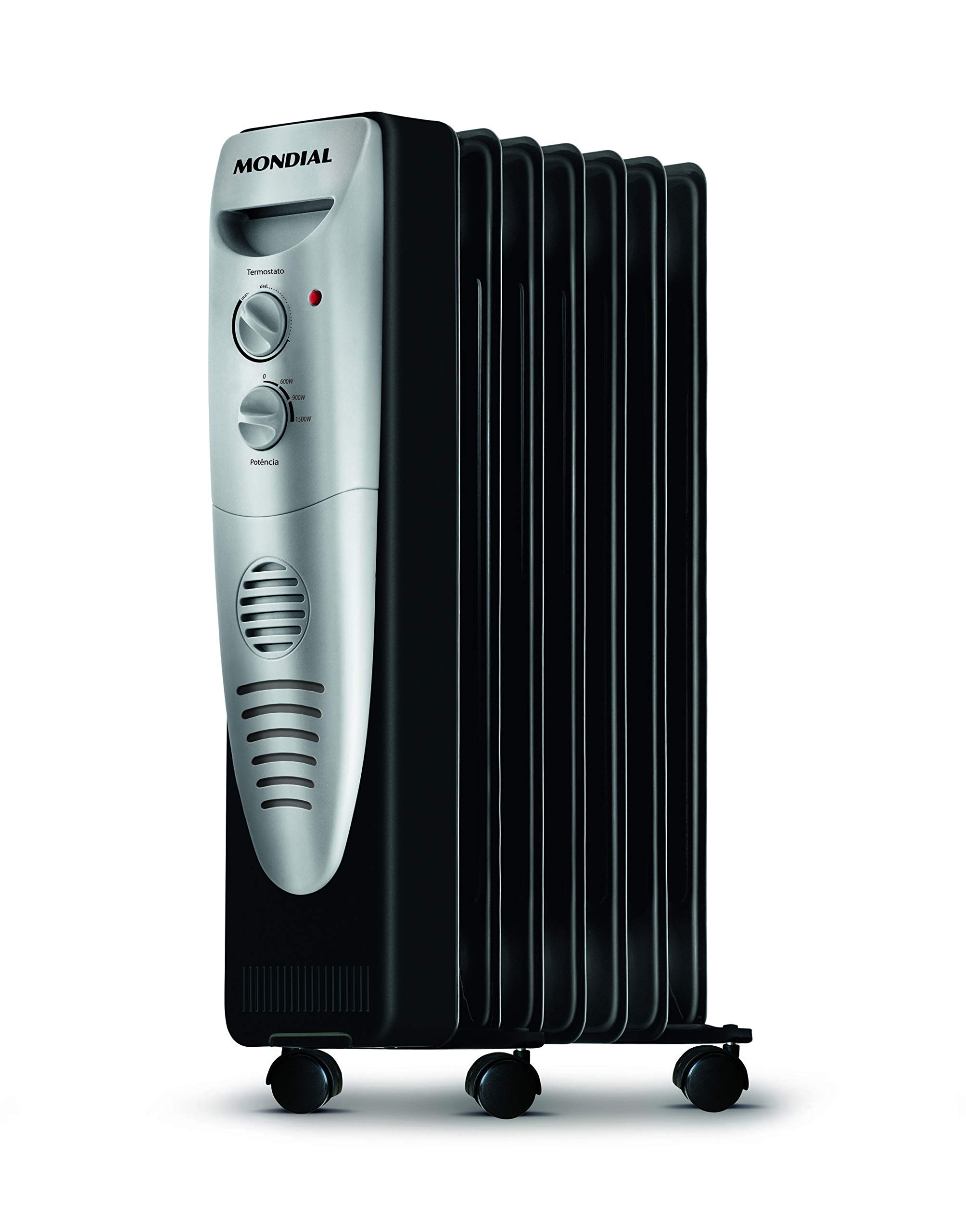 Aquecedor a Óleo, Mondial, Preto/Prata, 1500W, 220V - A-06
