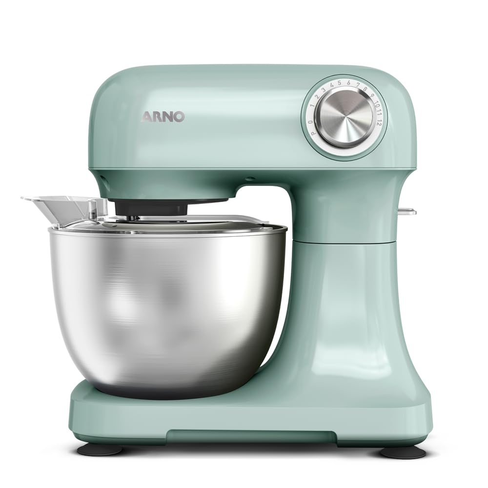 Batedeira Arno Planetária Bake Easy KM13, 500W, Verde Eucalipto com Tigela Inox, 3,5L, 12