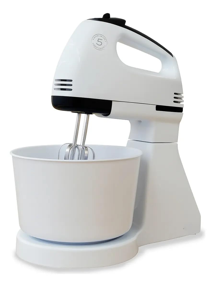 Batedeira Planetária 300W 5 Velocidades Tigela 2,5L em Aço Cromado (110, Volts)