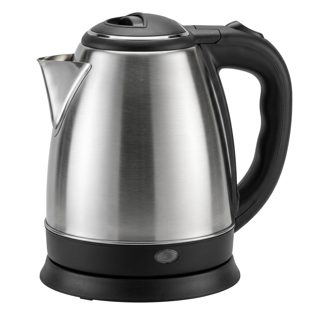 Chaleira Elétrica 1,8l Inox Desligamento Automatico Cor Aço 110v Tampa Alça Jarra Sem Fio