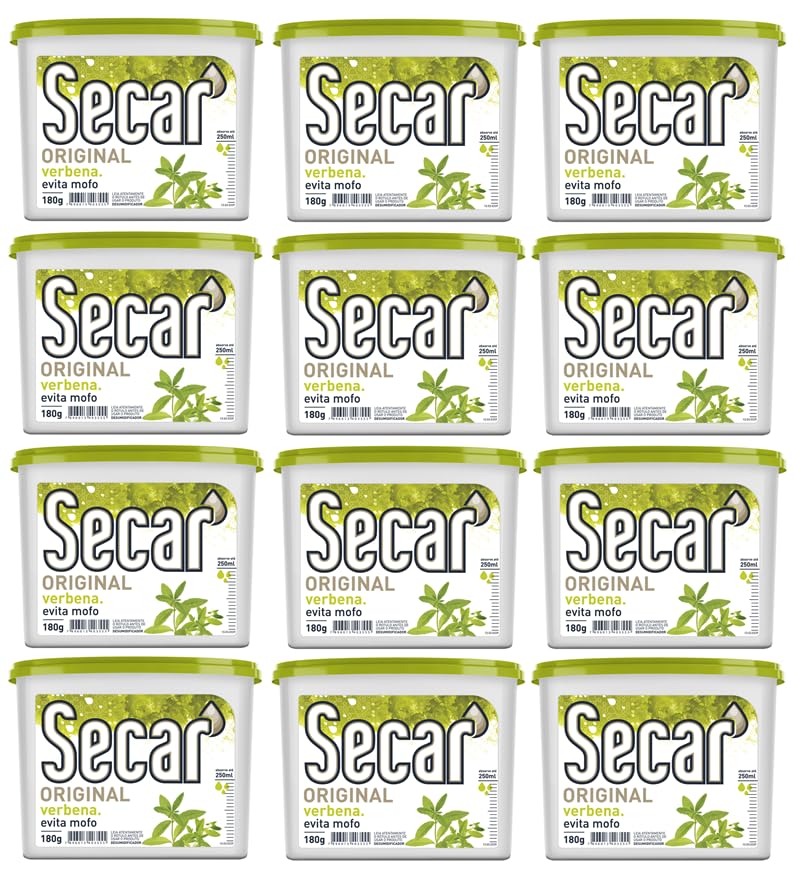 Anti Mofo Secar 12un X 180g - Desumidificador Armário Gaveta (Verbena)