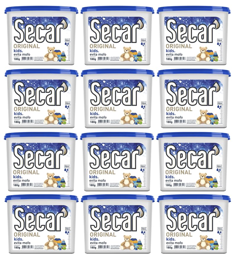 Anti Mofo Secar 12un X 180g - Desumidificador Armário Gaveta (Kids)