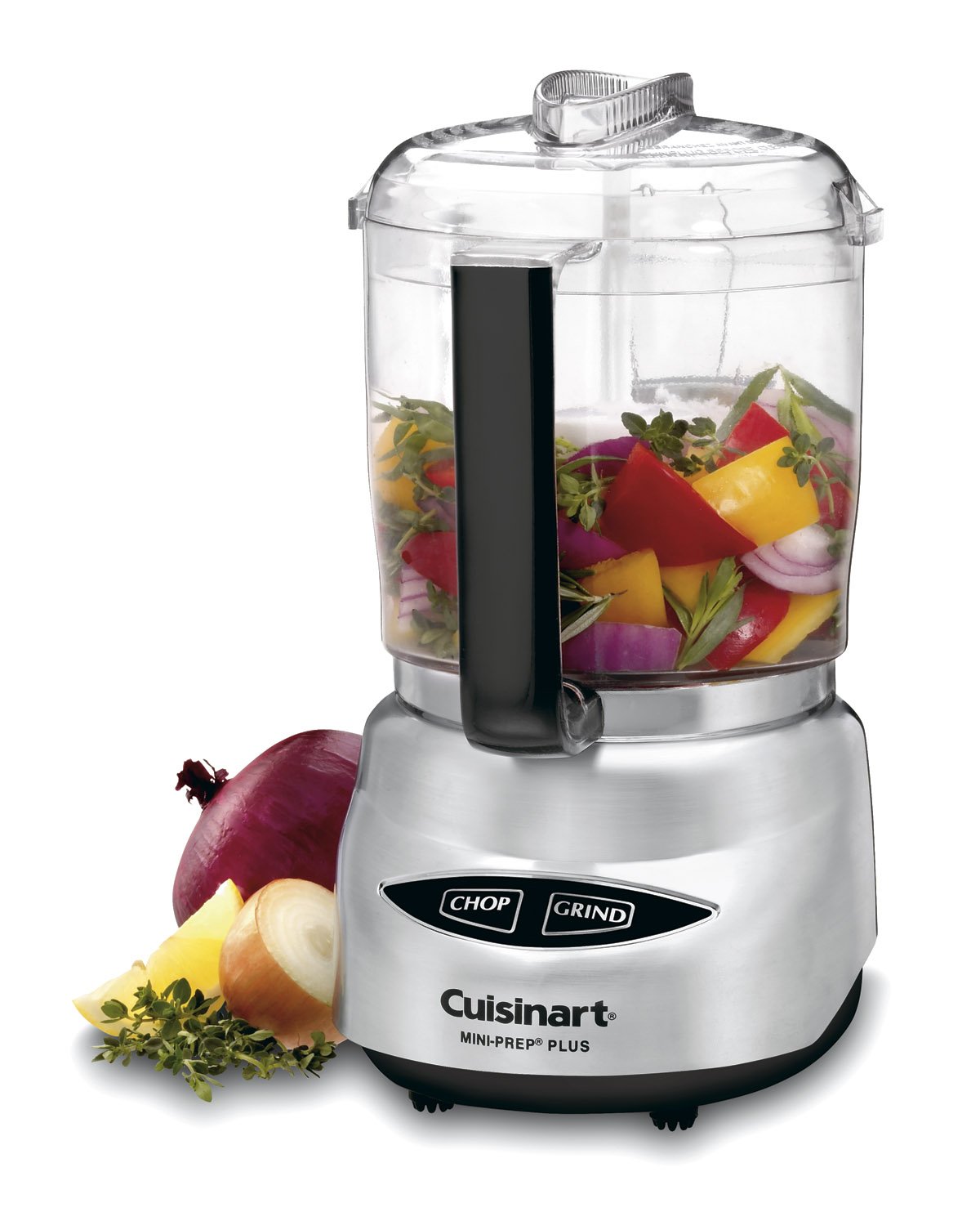 Cuisinart Mini processador de alimentos Prep Plus, 4 xícaras, aço inoxidável escovado