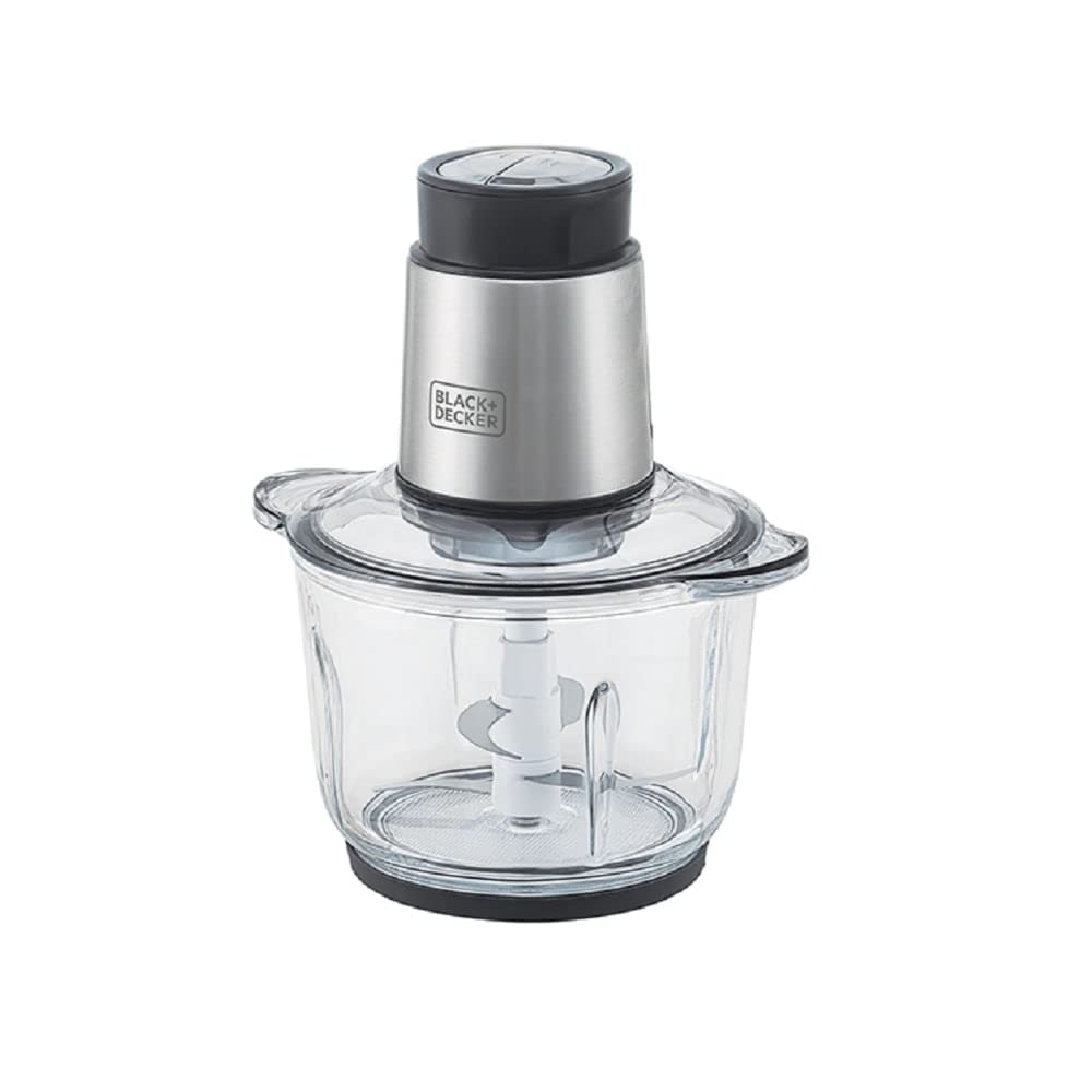 BLACK+DECKER Processador de Alimentos Antiaderente em Inox, Gourmand Gris, Modelo MP300G,