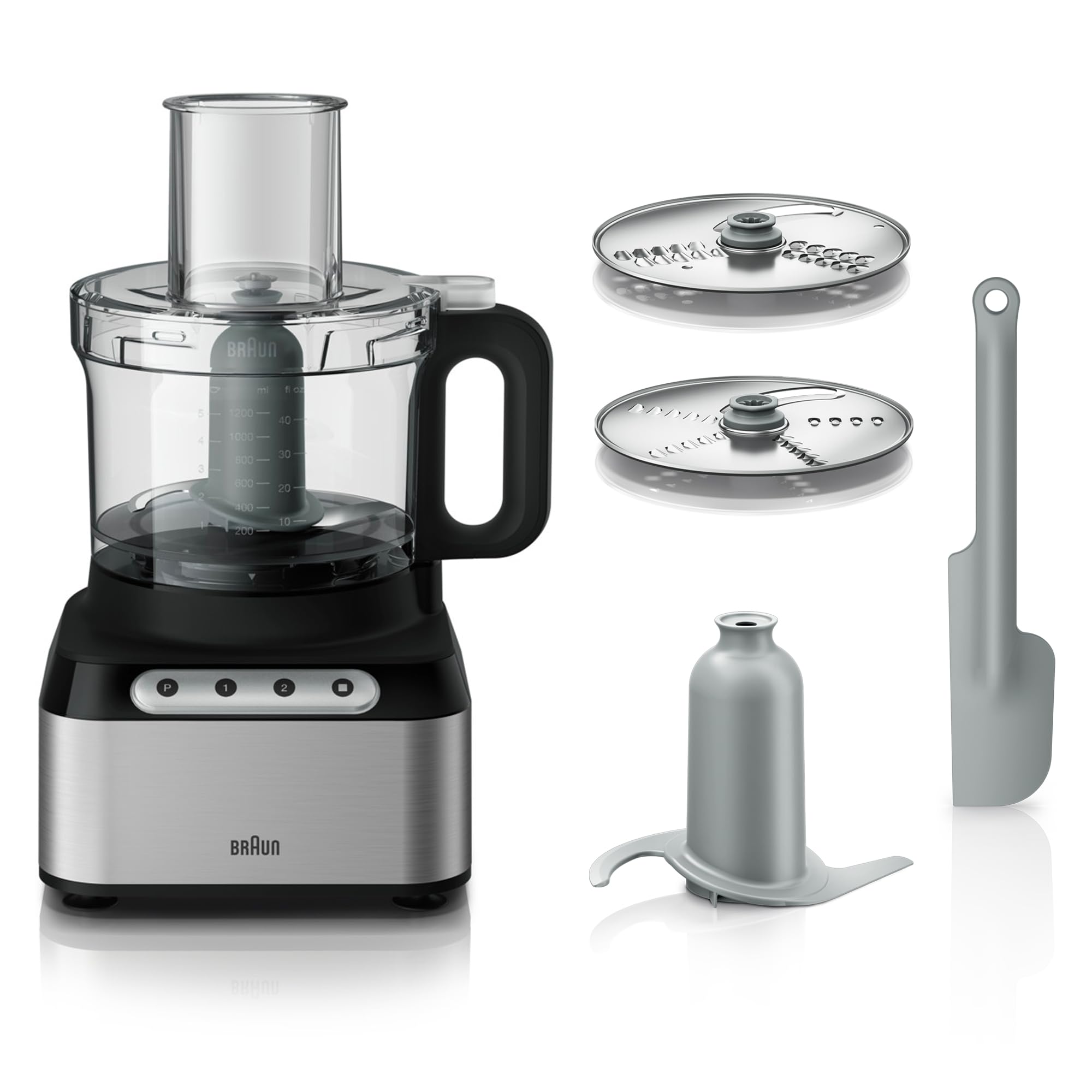 Braun Processador de alimentos FP3211SI Easy Prep 8 pz, prata