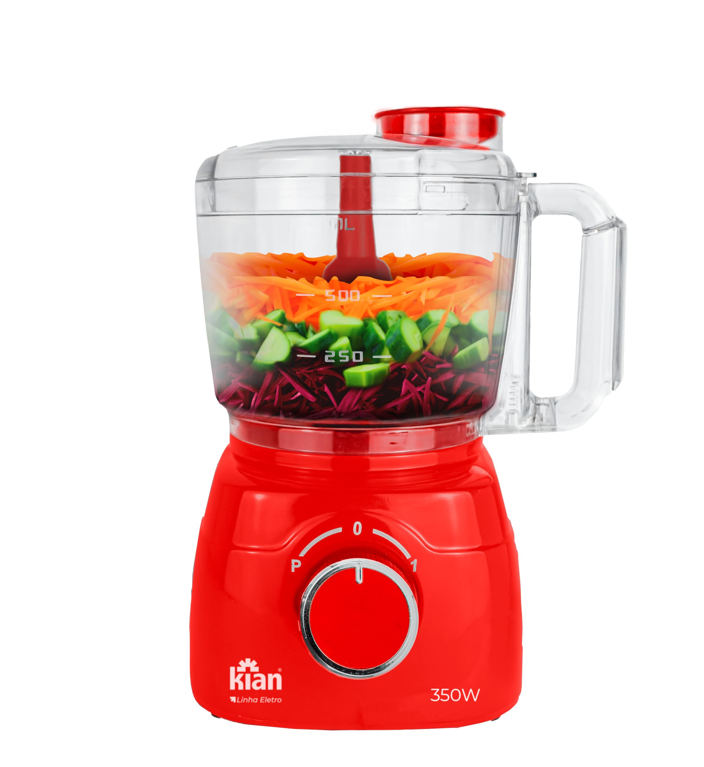Kian - Processador de Alimentos Turbo Vermelho 127V 350W