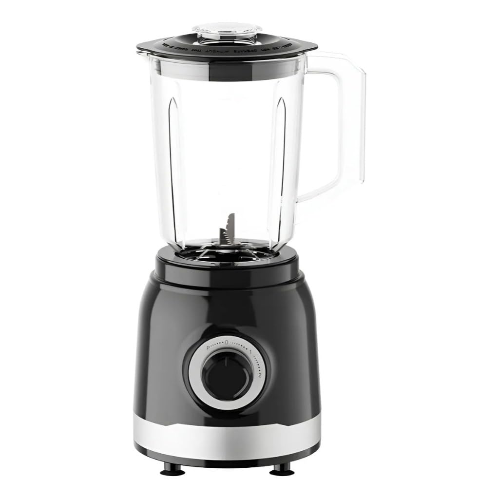 Liquidificador 3 em 1 1000W com Copo Medidor, Batedor e Processador de Alimentos, Preto