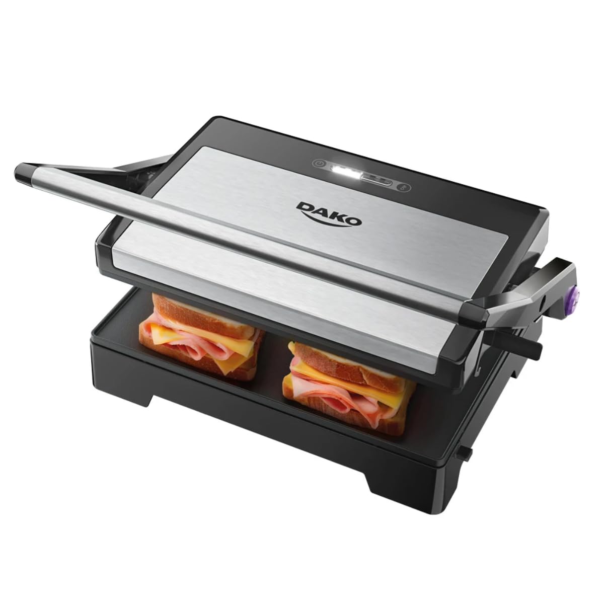 Dako Sanduicheira e Grill 2 em 1 Elétrico Potência 1000W Chapas Antiaderentes - 127V