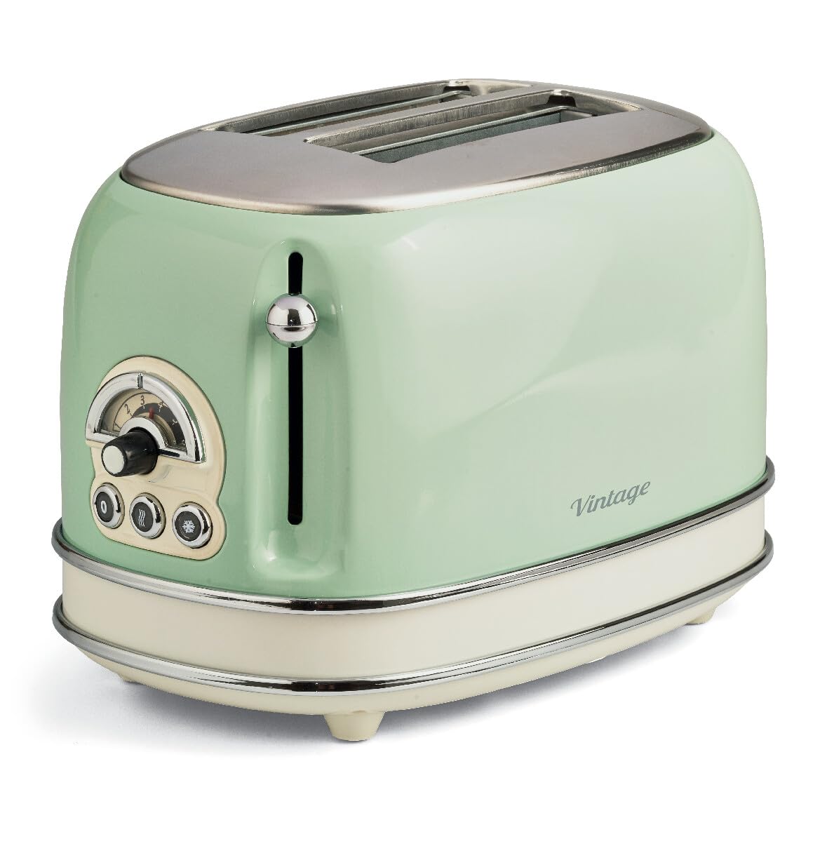 Ariete Torradeira 155 estilo vintage 750 Watt 2 fatias com bagel de degelo e