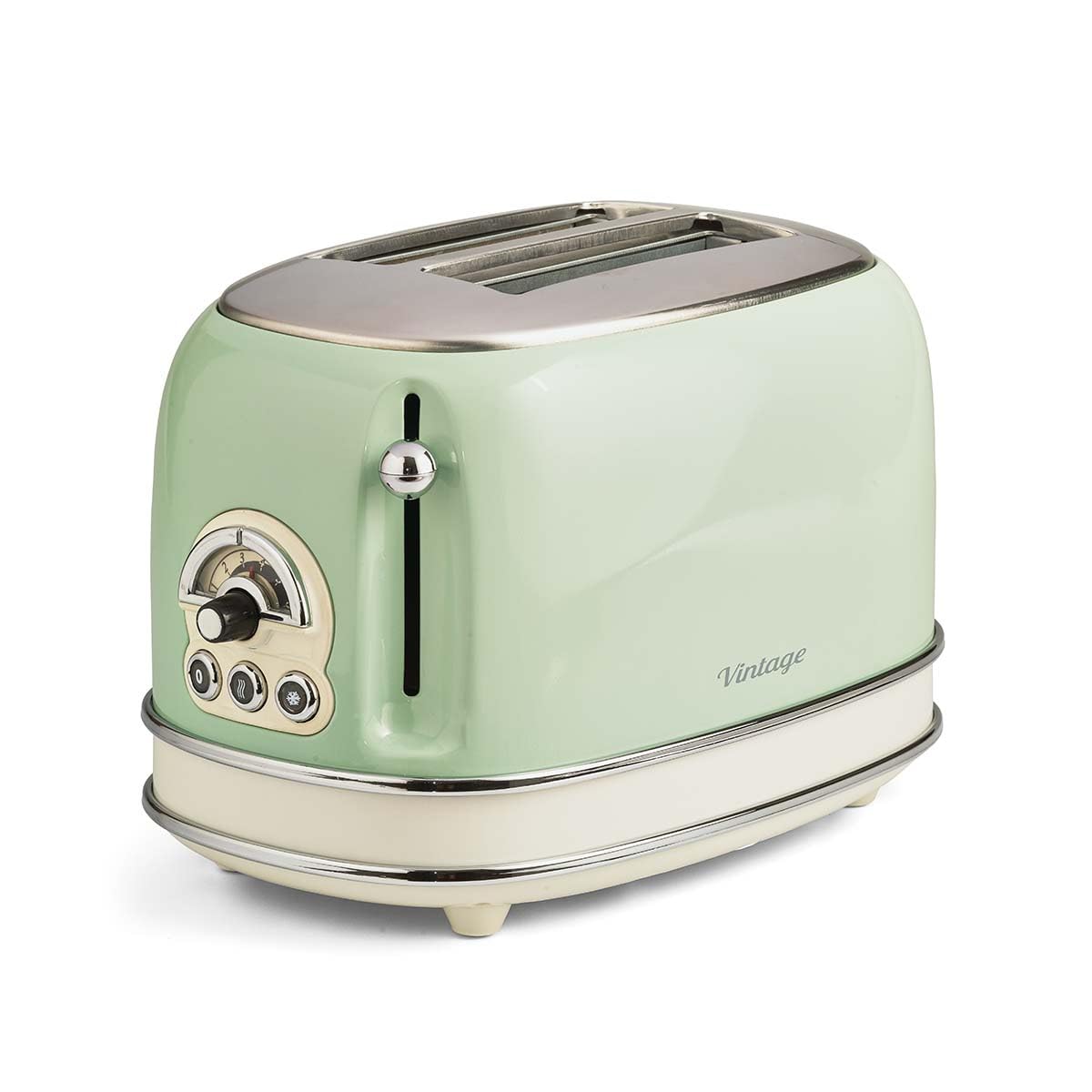 Ariete 155, Torradeira Eletrica Vintage Verde, 750W, 6 Níveis de Tostagem, Funções: