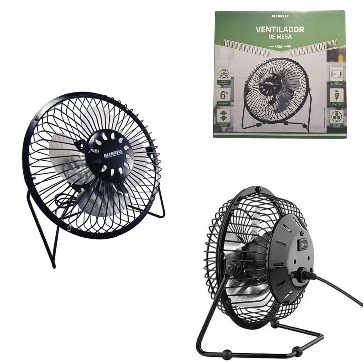 ALFACELL Ventilador de Mesa UBS 6