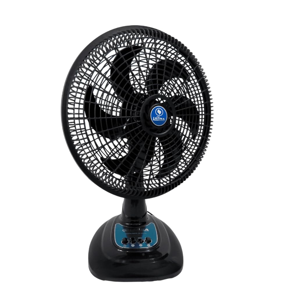 Inistore Ventilador de Mesa Latina VO641, 40cm, 6 Pás, Oscilante, 60W, Silencioso, Com 3