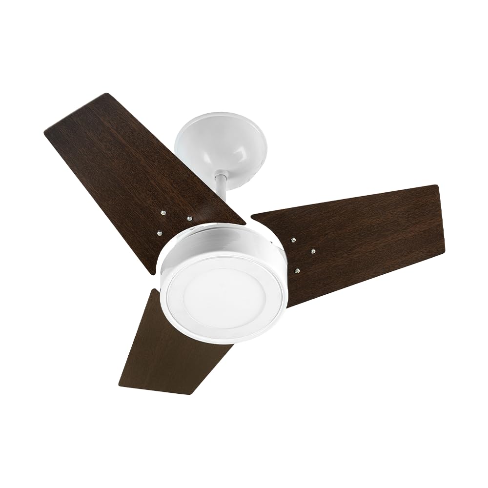 Venti-Delta Fit Led Ventilador de Teto 3 Velocidades com Luminária 220v Branco/Tabaco