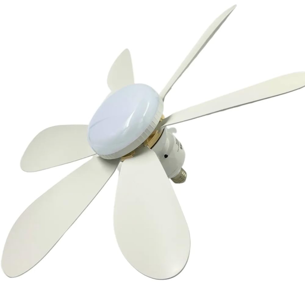 Luminária Ventilador de Teto Branco LED 52cm 45W Dimerizável com Controle Remoto