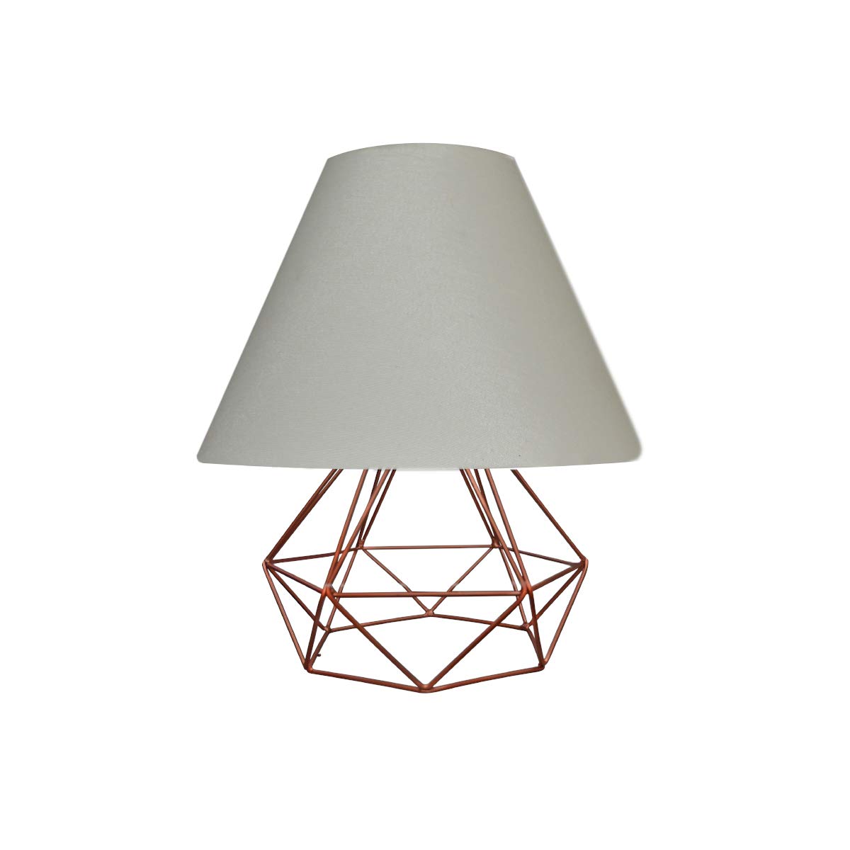Abajur Aramado Cúpula De Tecido Tamanho Pequeno - Ideal para Mesa De Canto, cabeceira de