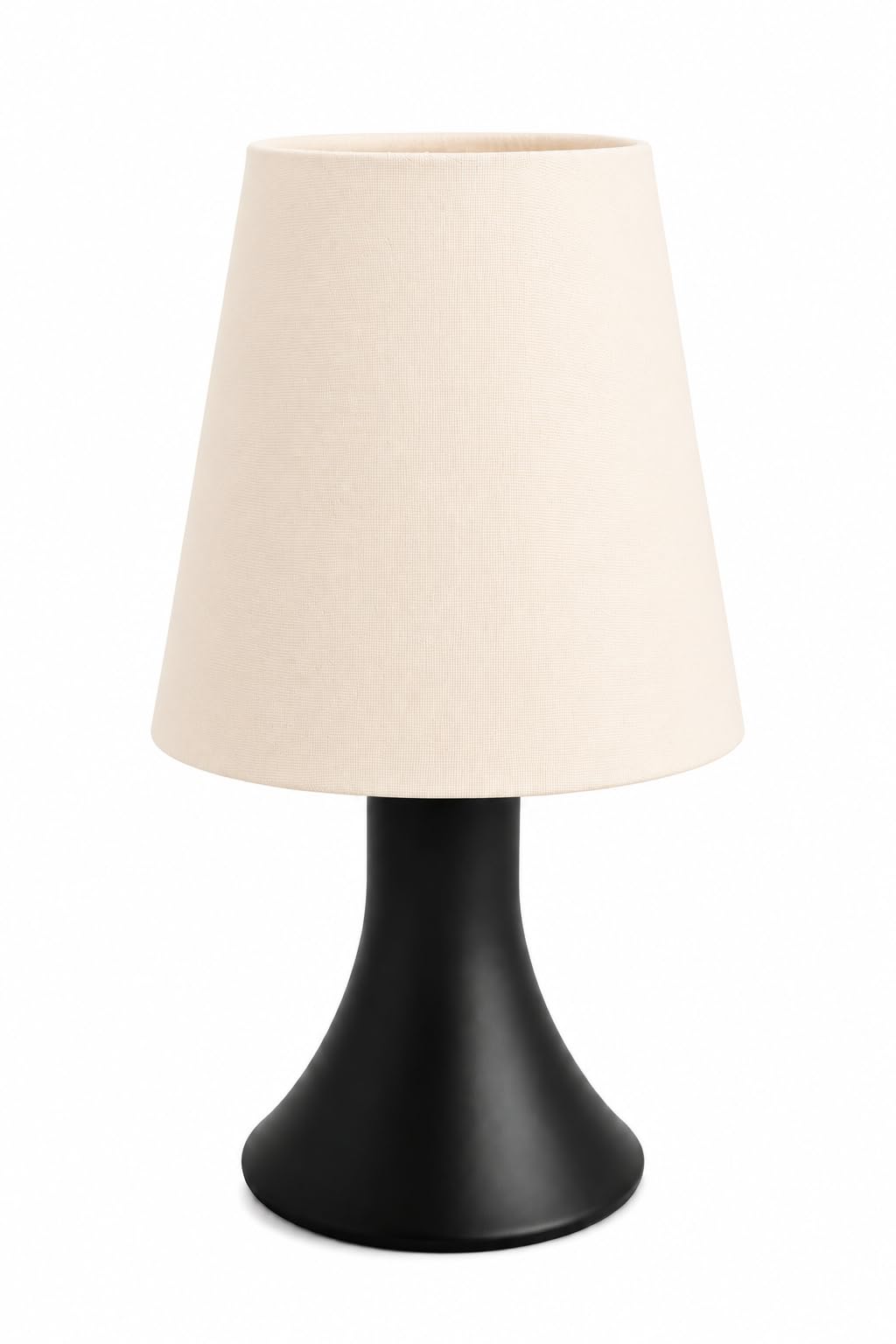 Abajur de Mesa Litwod 24cm com Cúpula em Tecido e Base Preta, Bivolt 110/220V, Soquete