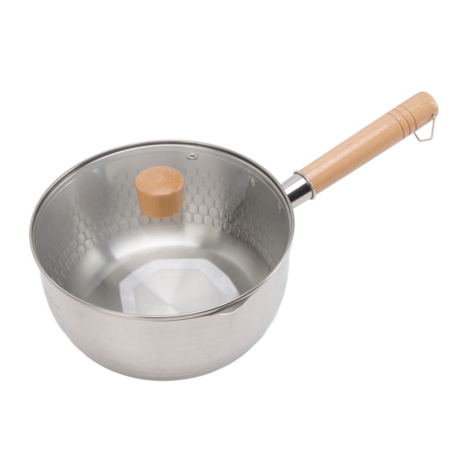 Caçarola de aço inoxidável, mini panela de 20 cm com bicos, pequena panela de