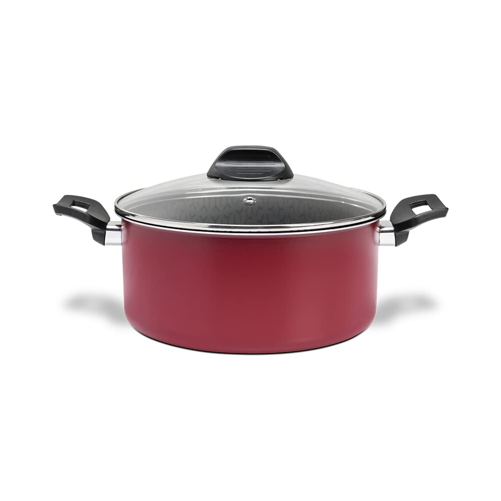 Brinox - Caçarola Com Tampa 22X10Cm 3,4L Anis - Borgonha