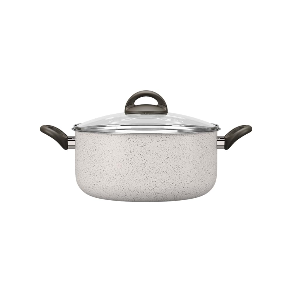 Brinox - Caçarola com Tampa 24Cm 4,5L Ceramic Life Suprema - Vanilla