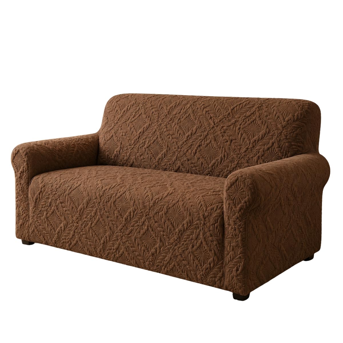 Capa de Sofá 3 Lugares Matelada Coladinha Malha Gel Prime Premium (Marrom)