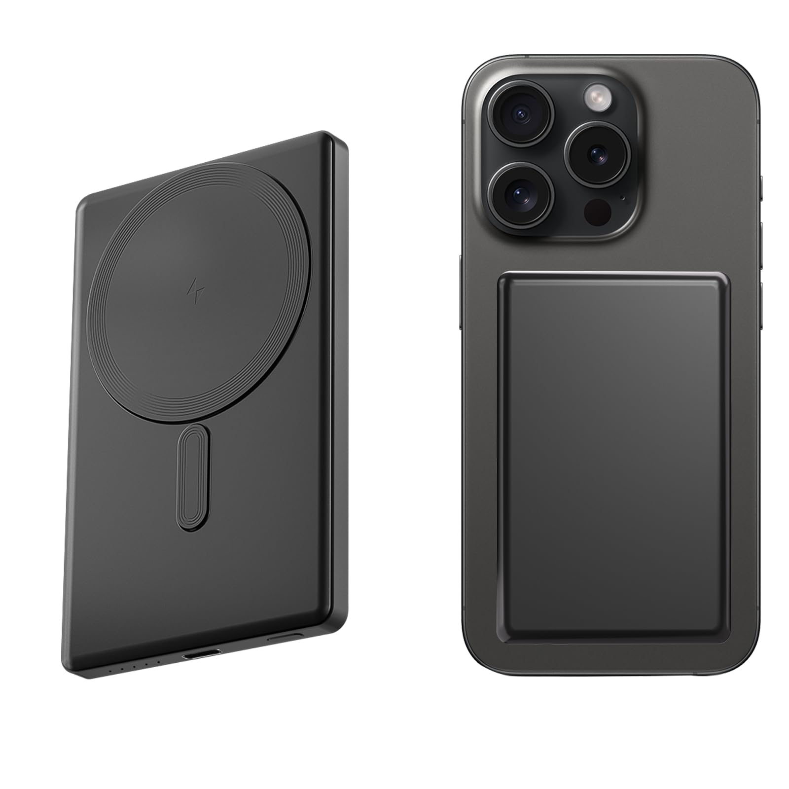 Basike Power Bank, 5000mAh Carregador Ultrafino e Portátil Universal por Indução, PD20W