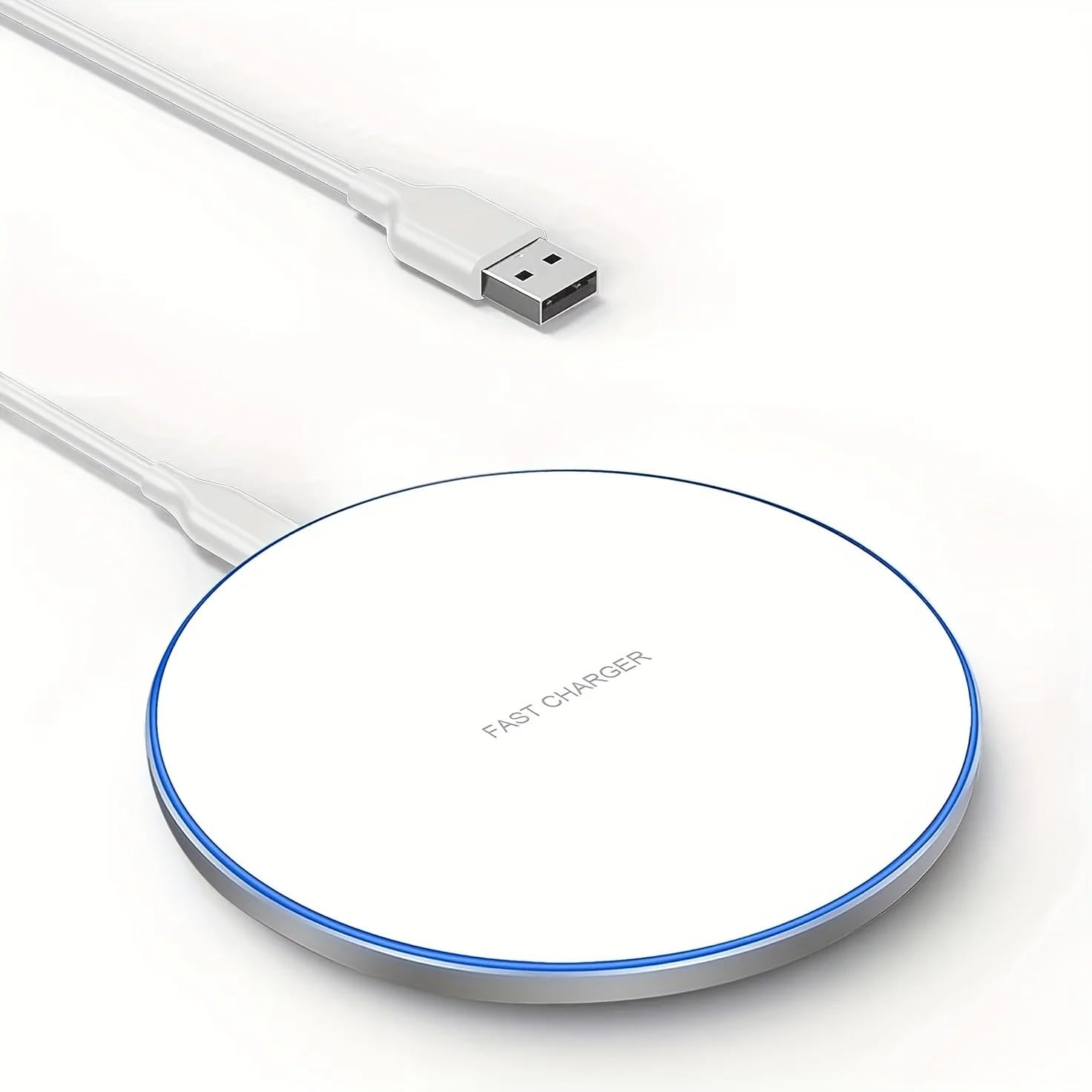 Carregador por Indução, Cabo TIPO-C, Compatível com aparelhos Android e iPhones com
