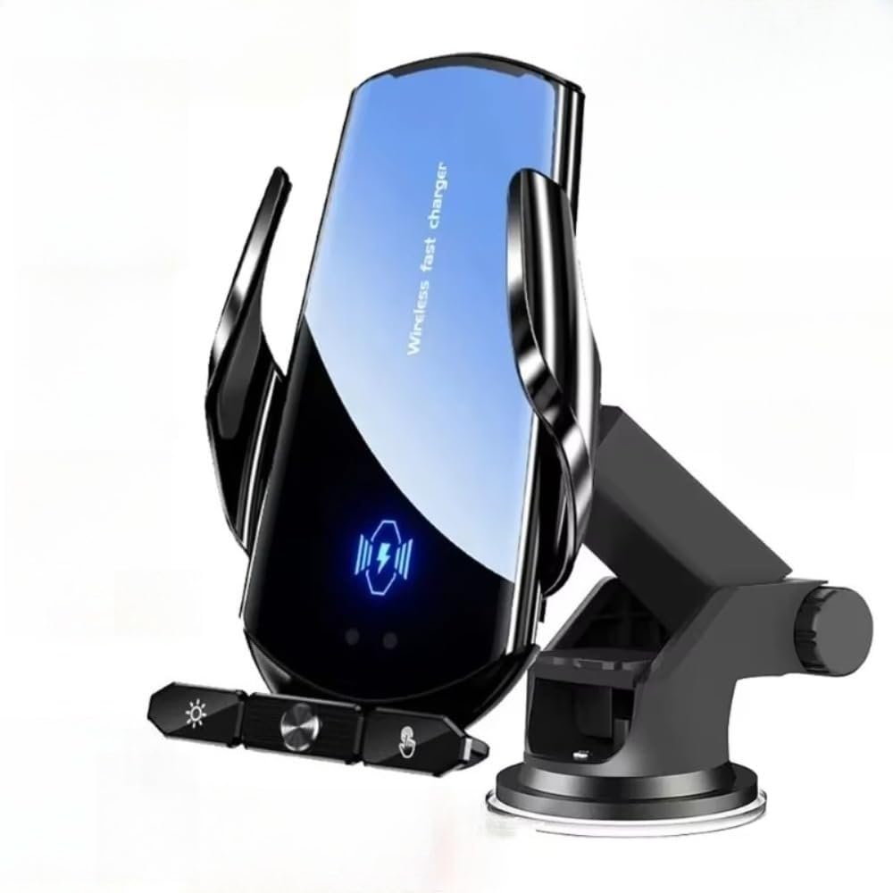Carregador de carro sem fio de 15 W com suporte de telefone magnético automático para