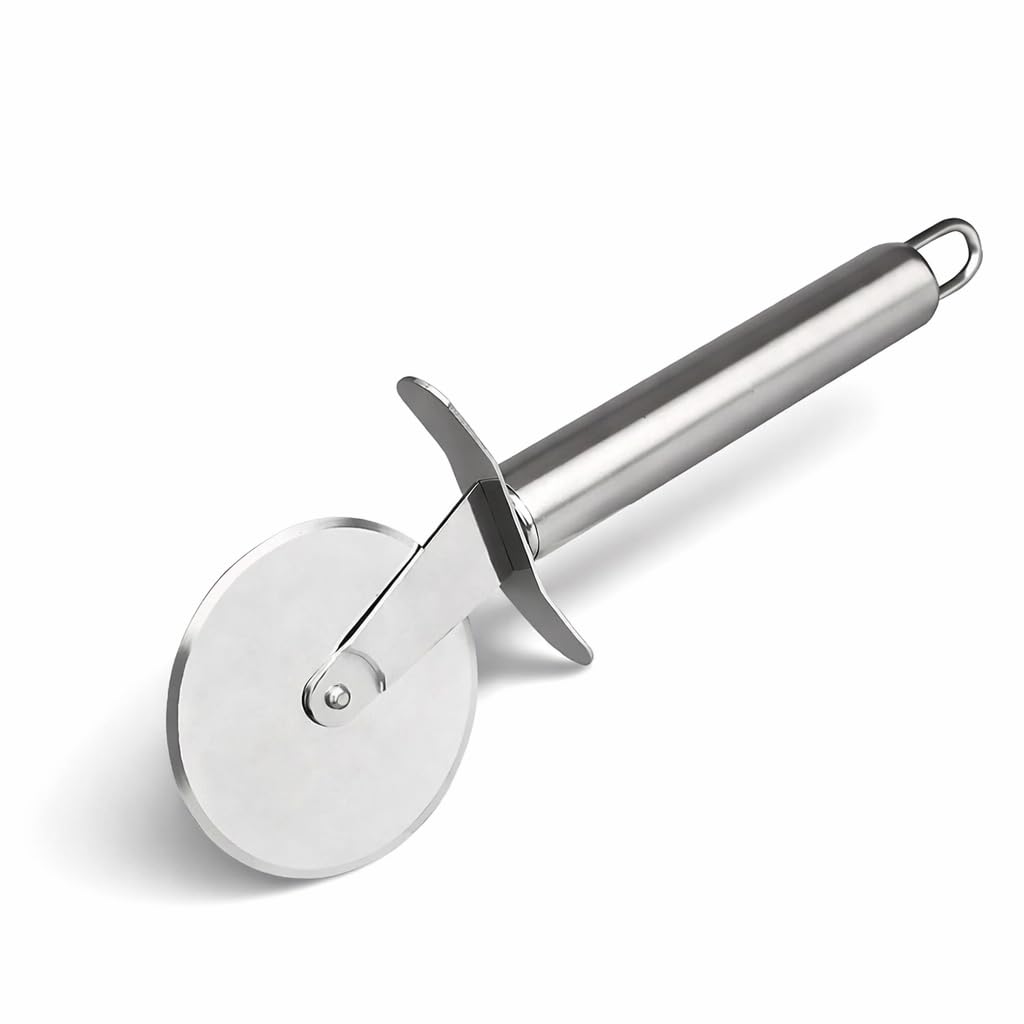Cortador de Pizza Aço Inox 20,5 cm Lâmina Afiada e Cabo Ergonômico
