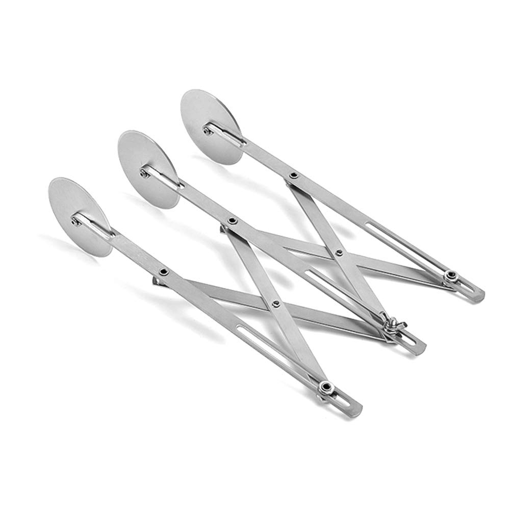 3 Roda de Aço Inoxidável Faca de Pizza Faca Cortador de Faca Divisor de Massa Ajustável