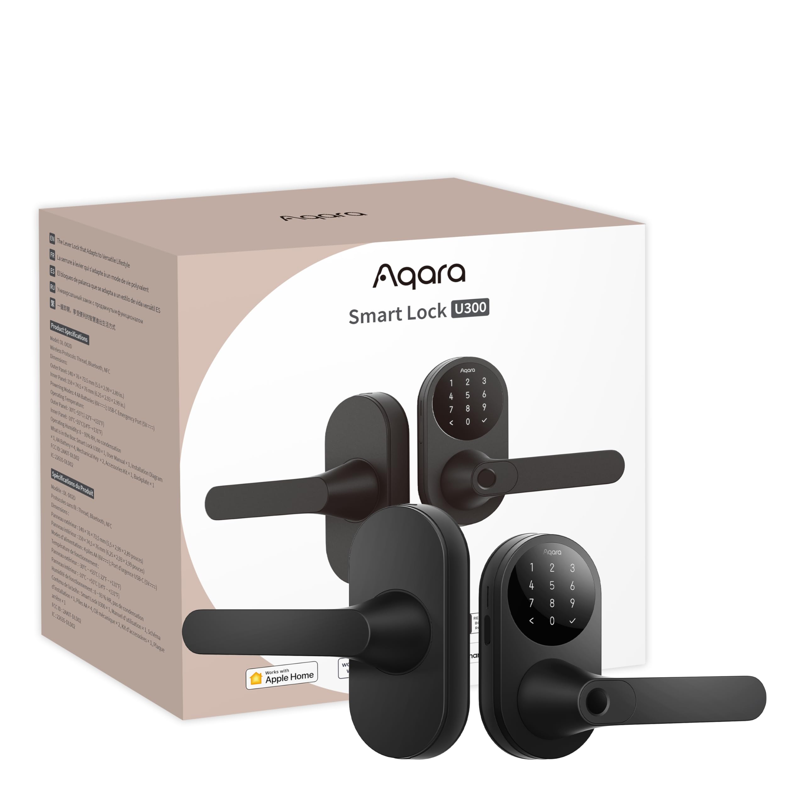 Aqara Smart Lock U300, Fechadura de Porta de Entrada Sem Chave com Impressão Digital,