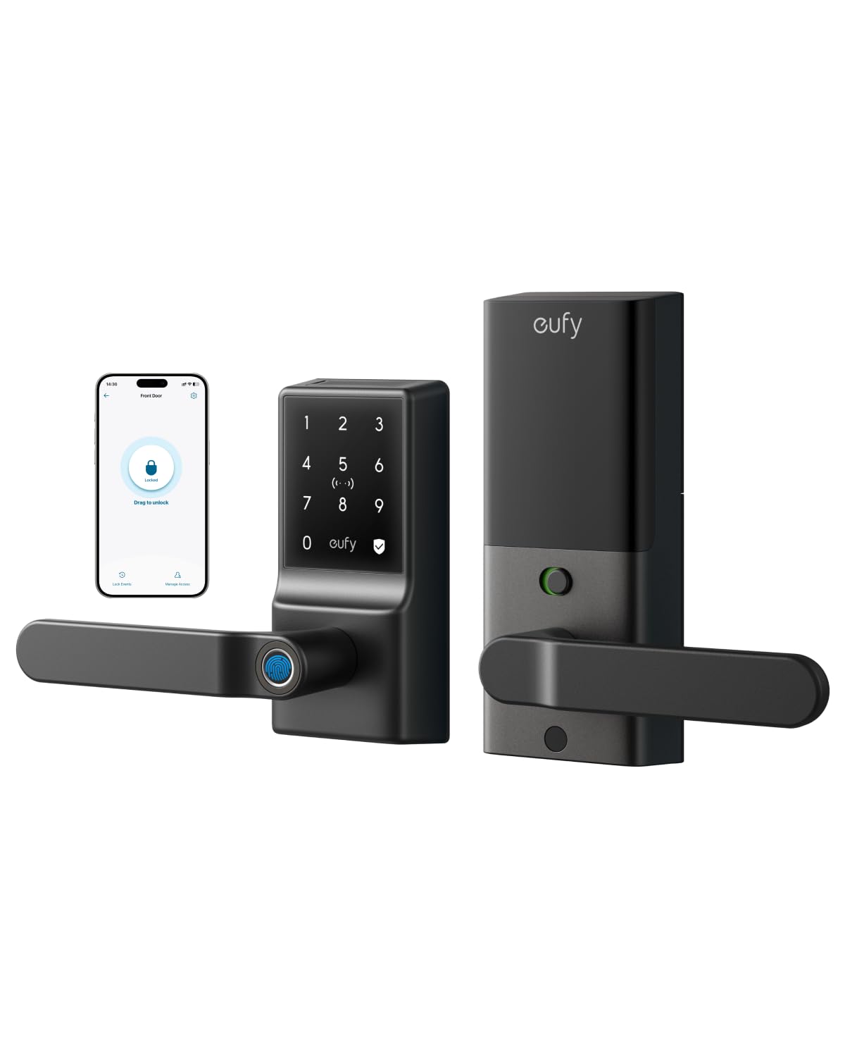 eufy C33 Fechadura Digital Inteligente Wi-Fi Biométrica | 5 modos de desbloqueio, senha