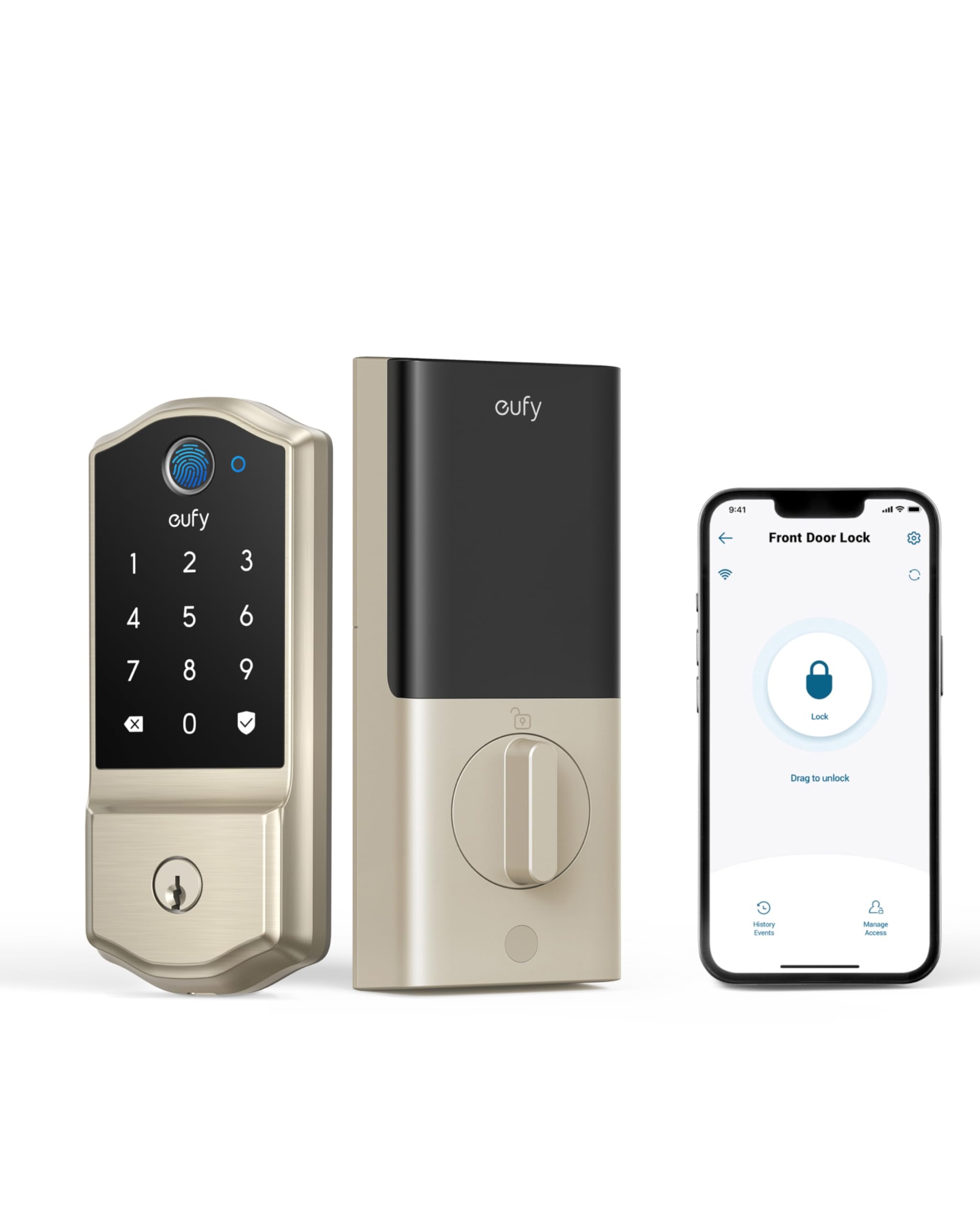 eufy Security Smart Lock C220, fechadura de porta de entrada sem chave com impressão