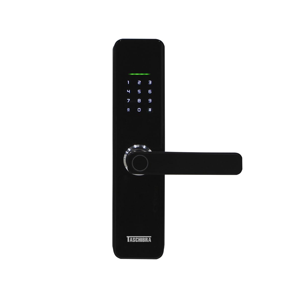 Fechadura Biométrica Digital Taschibra TFEE02, 300 Usuários, Senha e Biometria, Trava