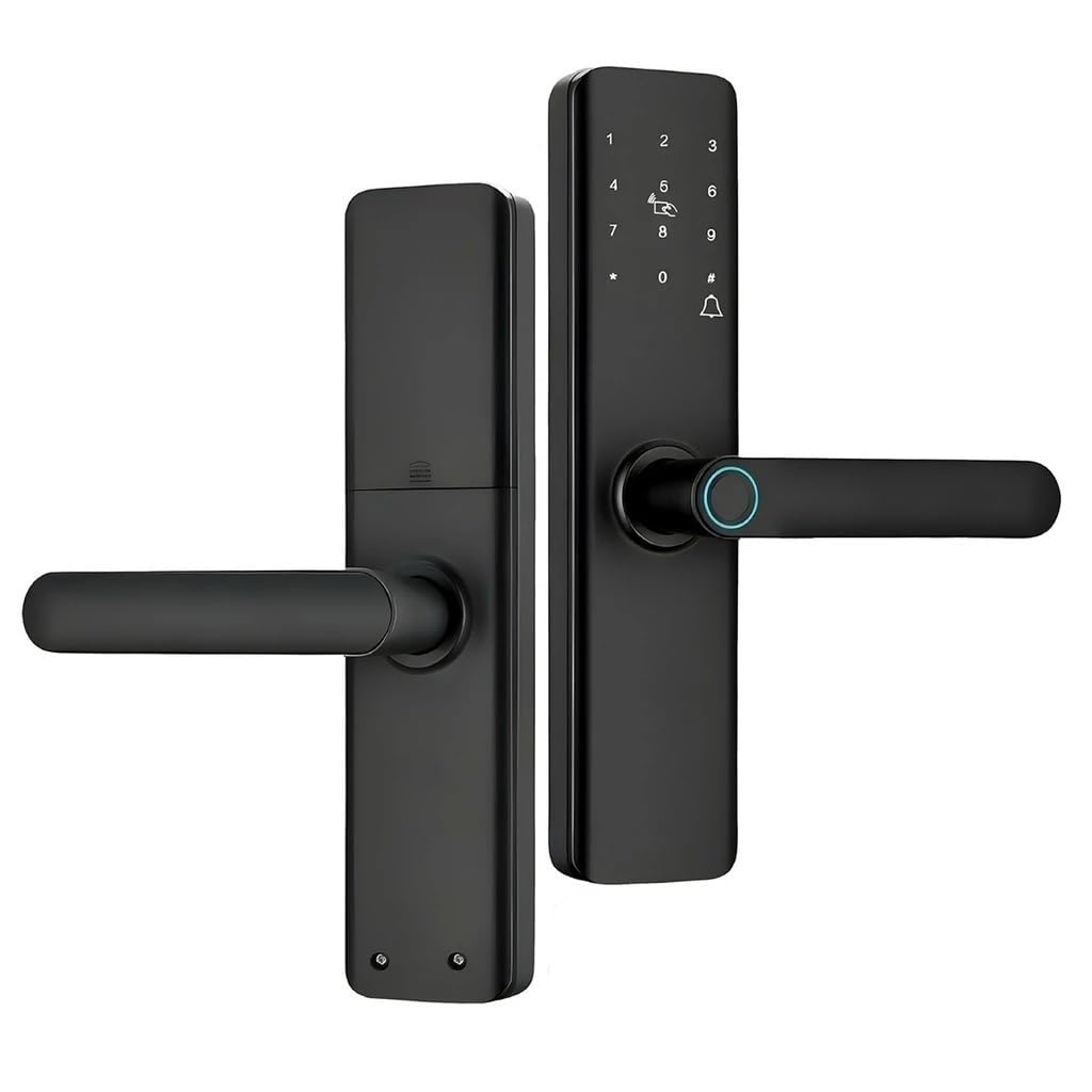 ANJGG Fechadura Digital Biométrica Inteligente com Acesso por Senha e Cartão NFC Design