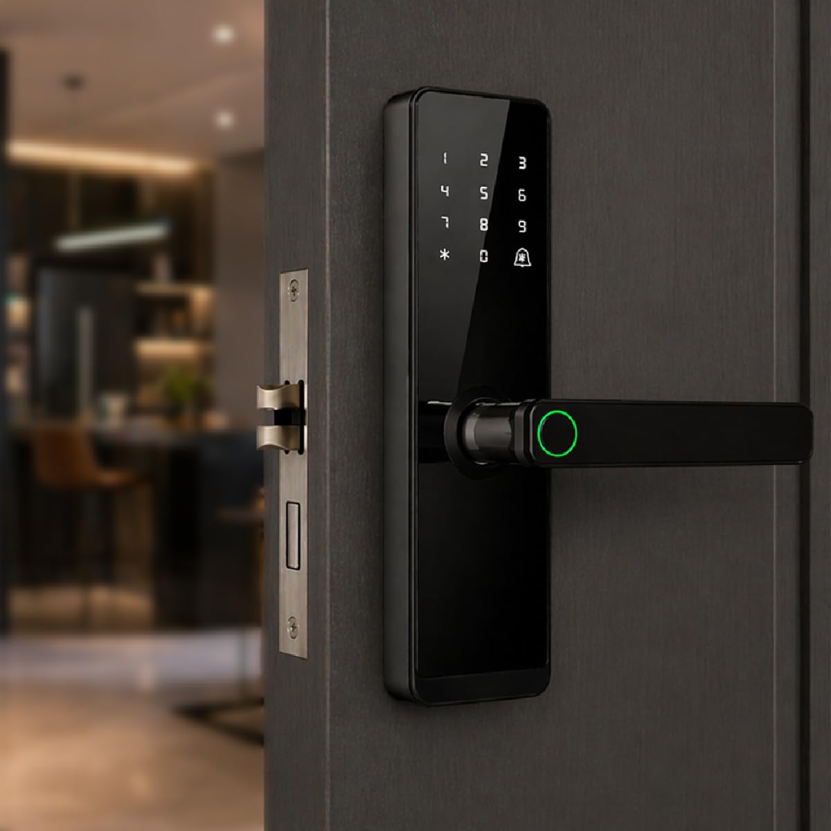 Avant Neo - Fechadura Digital Inteligente Stark Handle Embutir Wi-FI Biometria Preto Cod: