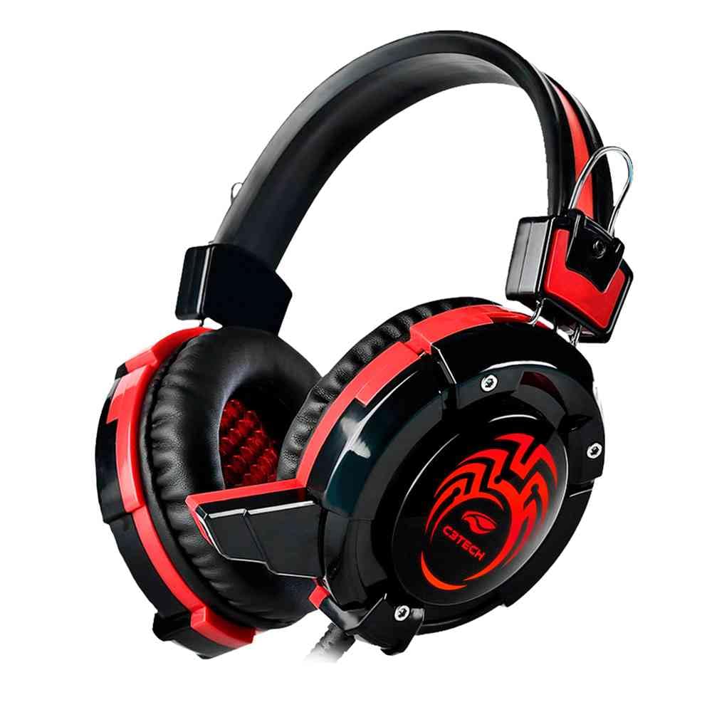 C3Tech Headset Gaming PH-G10BK Flycatcher Preto - Com Microfone Driver de 40mm Conector