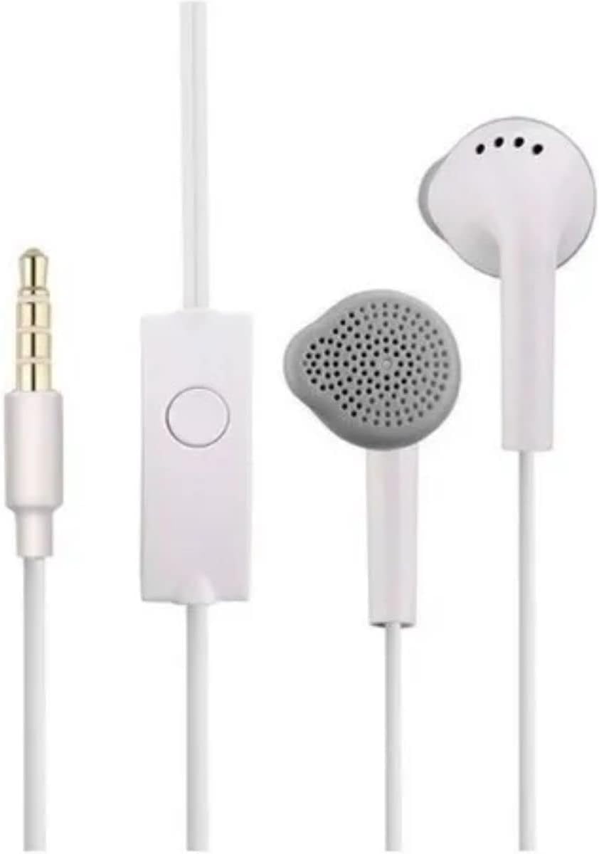 Fone De Ouvido com Fio com Microfone Compatível com Android P2 3,5mm Cor Branco