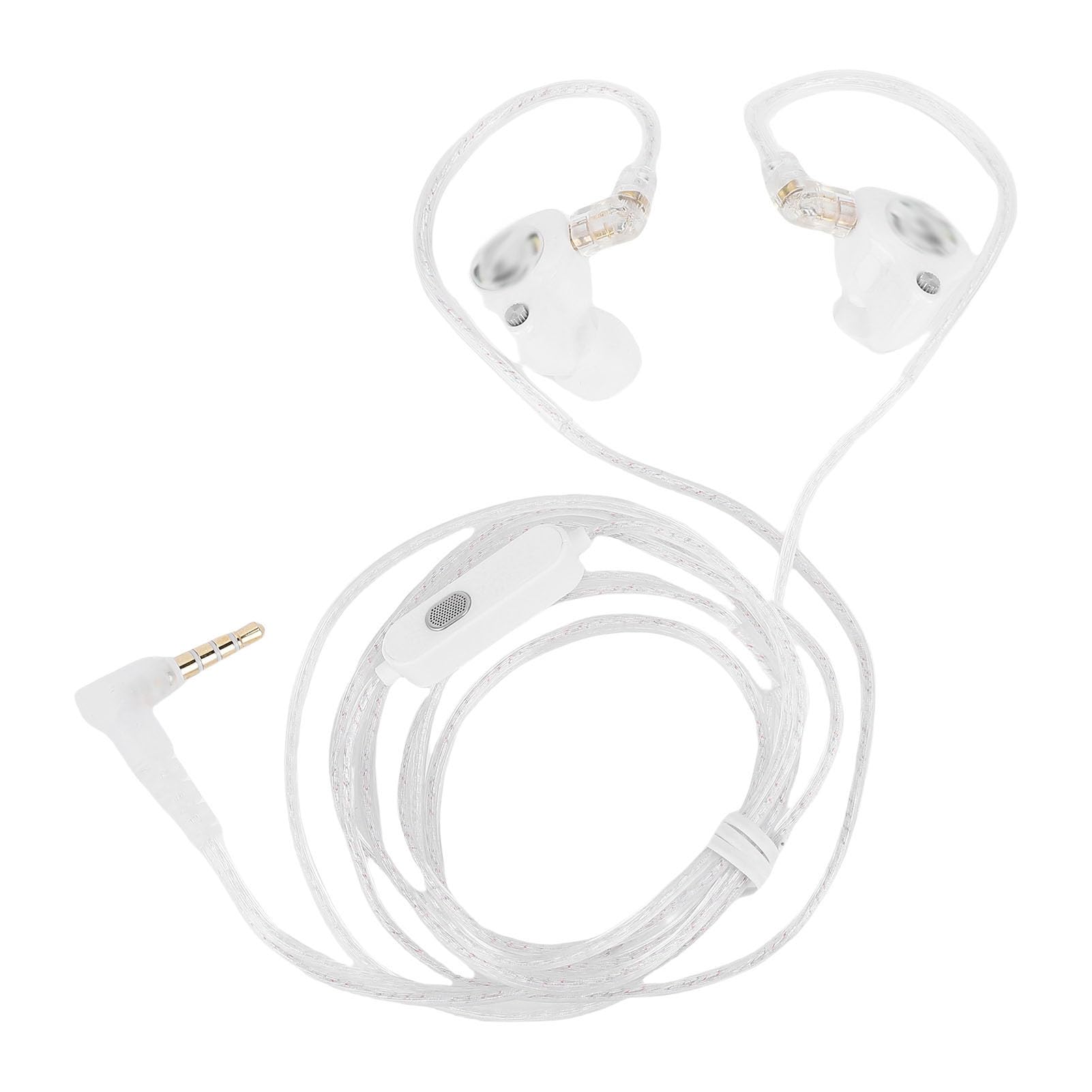 Fabater Fones de Ouvido Com Fio de 3,5 Mm HiFi Dual Hybrid Driver Com Microfone para