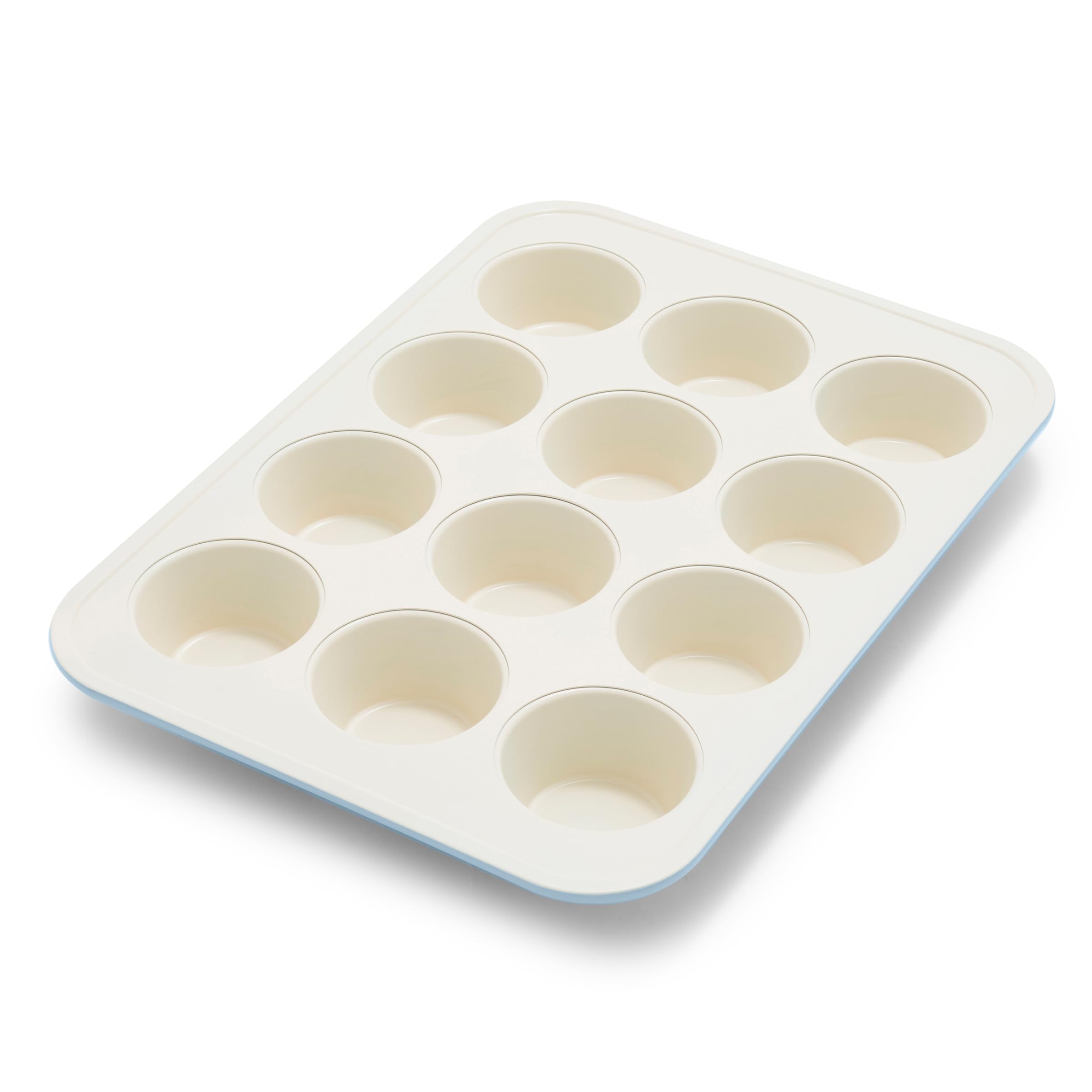 GreenLife Forma de muffin de 12 xícaras, bandeja antiaderente saudável sem PFAS, 29 x 4,8