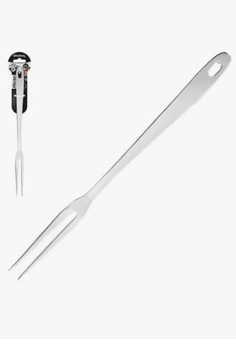 Garfo Trinchante em Aço Inoxidável, Prata, 31 cm, Estilo Moderno