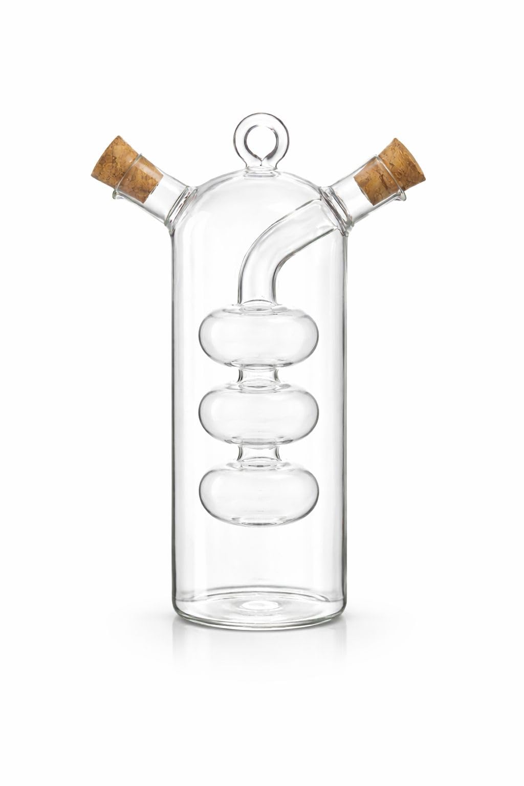 Galheteiro 2 em 1 de Vidro Borossilicato 350ml (70ml + 280ml) – Azeite e Vinagre no Mesmo