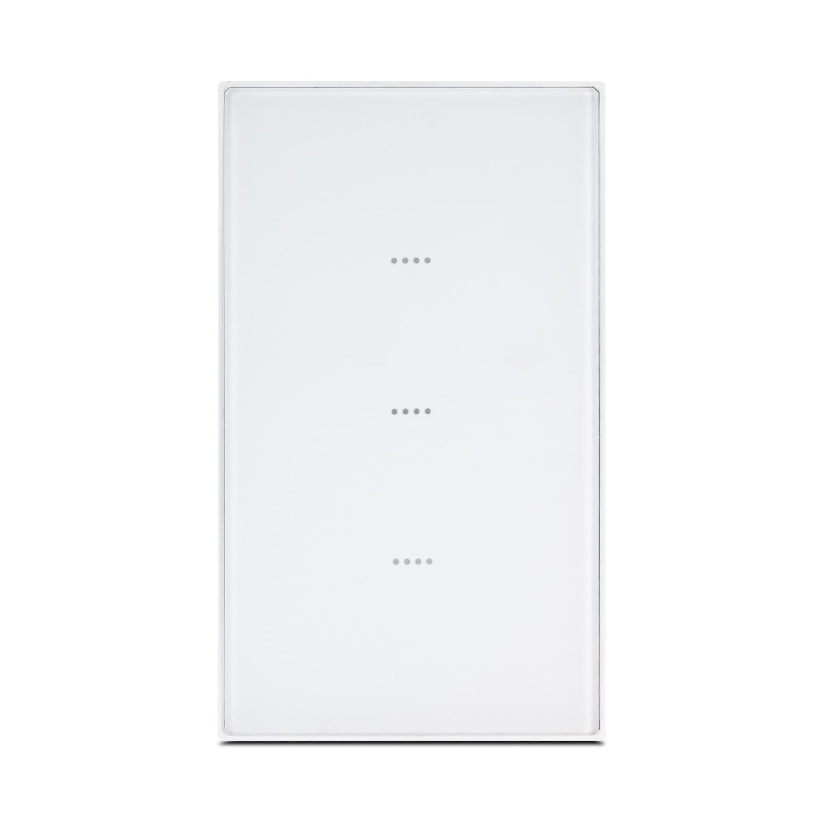 EKAZA Interruptor Inteligente Soft Touch Vênus, W-Fi + Bluetooth, 3 Botões, Branco,